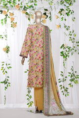 Bin Saeed Stitched 3 Piece Exclusive Printed Lawn Vol-08 Suit-LSM-2902-YELLOW