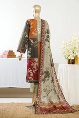 Bin Saeed Stitched 3 Piece Exclusive Printed Lawn Vol-09 Suit-LSM-2943-SKIN