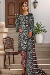 Bin Saeed Stitched 3 Piece Exc Printed Lawn Vol-05 Drop-02 Collection'2025-NSM-2341-Black