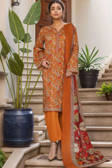 Bin Saeed Stitched 3 Piece Exc Printed Lawn Vol-05 Drop-02 Collection'2025-NSM-2336-Yellow
