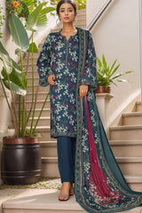 Bin Saeed Stitched 3 Piece Exc Printed Lawn Vol-05 Drop-02 Collection'2025-NSM-2340-Blue