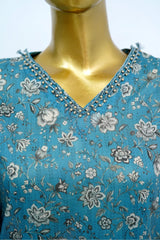 Bin Saeed Stitched 3 Piece Exclusive Printed Lawn Vol-13 Suit-LSM-3241-C.GREEN