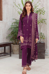 Lakhany Printed Pashmina Unstitched 3 Piece Suit,D-21