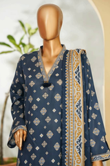 Bin Saeed Stitched 3 Piece Exclusive Printed Lawn Vol-01 Collection'2026-LSM-2694 SEA GREEN