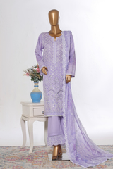 Bin Saeed Stitched 3 Piece Luxury White & White Emb Collection'2026-NSM-2590