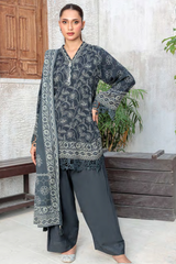 Lakhany Printed Pashmina Unstitched 3 Piece Suit,D-02