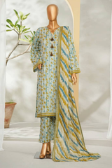 Bin Saeed Stitched 3 Piece Exclusive Printed Lawn Vol-01 Collection'2026-LSM-2695 PINK