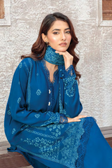 Lakhany Printed Pashmina Unstitched 3 Piece Suit,D-24