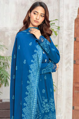 Lakhany Printed Pashmina Unstitched 3 Piece Suit,D-24