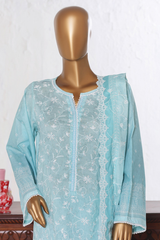 Bin Saeed Stitched 3 Piece Luxury White & White Emb Collection'2026-NSM-2589