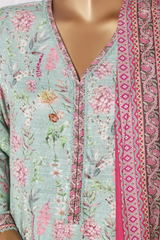 Bin Saeed Stitched 3 Piece Exclusive Printed Khaddar Vol-11 Collection'2025-WK-2581-Ferozi