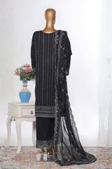 Bin Saeed Stitched 3 Piece Luxury White & White Emb Collection'2026-NSM-2588
