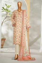 Bin Saeed Stitched 3 Piece Exclusive Printed Lawn Vol-01 Collection'2026-LSM-2697 PINK
