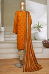 Bin Saeed Stitched 3 Piece Exc Printed Lawn Vol-05 Collection'2025-NSM-2343-yellow