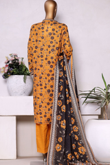 Bin Saeed Stitched 3 Piece Exclusive Printed Khaddar Vol-13 Collection'2025-WK-2623-yellow