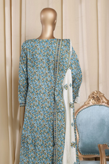 Bin Saeed Stitched 3 Piece Printed Frocks Khaddar Collection'2025-fr-1292-green