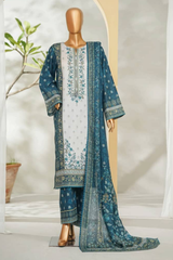 Bin Saeed Stitched 3 Piece Exclusive Printed Lawn Vol-01 Collection'2026-LSM-2686 GREY
