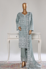 Bin Saeed Stitched 3 Piece Luxury White & White Emb Collection'2026-NSM-2586