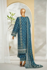 Bin Saeed Stitched 3 Piece Exclusive Printed Lawn Vol-01 Collection'2026-LSM-2686 GREY