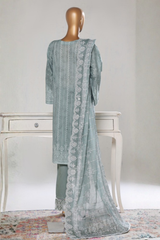 Bin Saeed Stitched 3 Piece Luxury White & White Emb Collection'2026-NSM-2586