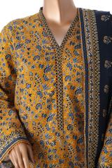 Bin Saeed Stitched 3 Piece Printed Vol-01 Collection'2025-WK-2373-mustard