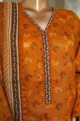 Bin Saeed Stitched 3 Piece Exc Printed Lawn Vol-05 Collection'2025-NSM-2343-yellow