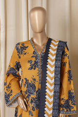 Bin Saeed Stitched 3 Piece Printed Frocks Khaddar Collection'2025-fr-1290-yellow