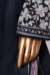 Bin Saeed Stitched 3 Piece Exclusive Printed Khaddar Vol-11 Collection'2025-WK-2585-black