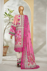 Bin Saeed Stitched 3 Piece Exclusive Printed Lawn Vol-01 Collection'2026-LSM-2717 PINK