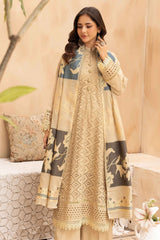 Mahees Aqidah embroidered lawn with jacquard shawl Riaz arts d-04