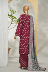 Bin Saeed Stitched 3 Piece Exclusive Printed Lawn Vol-01 Collection'2026-LSM-2684 RED