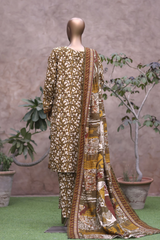 Bin Saeed Stitched 3 Piece Exclusive Printed Khaddar Vol-05 Collection'2025-WK-2409-Yellow