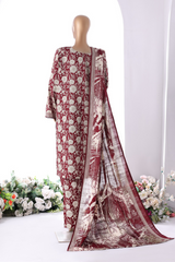 Bin Saeed Stitched 3 Piece Printed Vol-01 Collection'2025-WK-2374-red