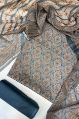 Bin Saeed Digital Printed Cotton Cambric Unstitched 3 Piece Suit - Design- 03 - BS25DCC - Blue - Summer Collection