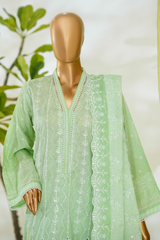 Bin Saeed Stitched 3 Piece Luxury White & White Emb Collection'2026-NSM-2559