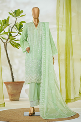 Bin Saeed Stitched 3 Piece Luxury White & White Emb Collection'2026-NSM-2559