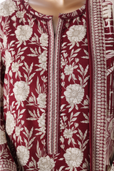 Bin Saeed Stitched 3 Piece Printed Vol-01 Collection'2025-WK-2374-red