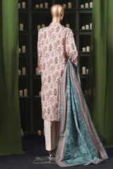 Bin Saeed Stitched 3 Piece Exclusive Printed Khaddar Vol-14 Collection'2025-WK-2651-ROSE
