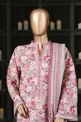 Bin Saeed Stitched 3 Piece Exclusive Printed Khaddar Vol-14 Collection'2025-WK-2650-PINK
