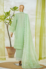 Bin Saeed Stitched 3 Piece Luxury White & White Emb Collection'2026-NSM-2559