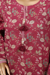 Bin Saeed Stitched 3 Piece Exclusive Printed Khaddar Vol-14 Collection'2025-WK-2648-RED