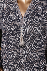 Bin Saeed Stitched 3 Piece Exclusive Printed Khaddar Vol-14 Collection'2025-WK-2647-GREY