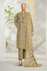 Bin Saeed Stitched 3 Piece Exclusive Printed Lawn Vol-01 Collection'2026-LSM-2718 FEROZI