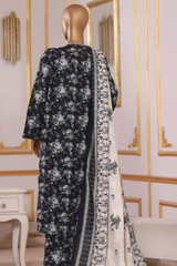 Bin Saeed Stitched 3 Piece Exclusive Printed Khaddar Vol-09 Collection'2025-WK-2565-Black