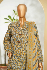 Bin Saeed Stitched 3 Piece Exclusive Printed Lawn Vol-01 Collection'2026-LSM-2718 FEROZI