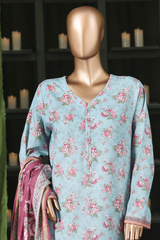 Bin Saeed Stitched 3 Piece Exclusive Printed Khaddar Vol-14 Collection'2025-WK-2641-FEROZI