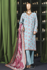 Bin Saeed Stitched 3 Piece Exclusive Printed Khaddar Vol-14 Collection'2025-WK-2641-FEROZI