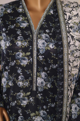 Bin Saeed Stitched 3 Piece Exclusive Printed Khaddar Vol-09 Collection'2025-WK-2565-Black
