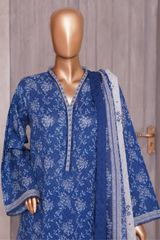 BIN SAEED PRINTED LAWN 3 PC COLLECTION 2025-26,BLUE