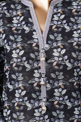 Bin Saeed Stitched 3 Piece Exclusive Printed Khaddar Vol-14 Collection'2025-WK-2639-BLACK